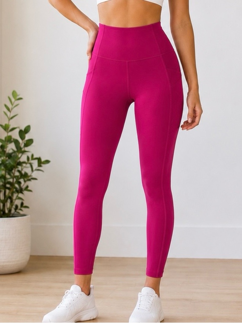 Girlfriend Collective Pink Compressive Pocket Leggings XS